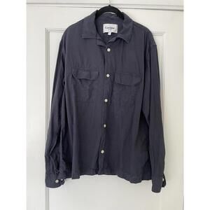 Corridor Men's Lyocell Camp Collar Shirt in Midnight